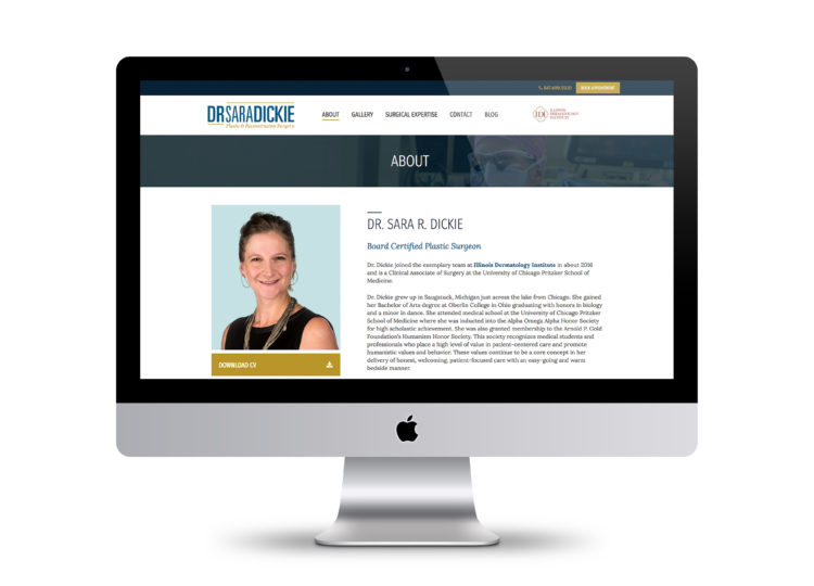 Dr. Sara Dickie web mockup