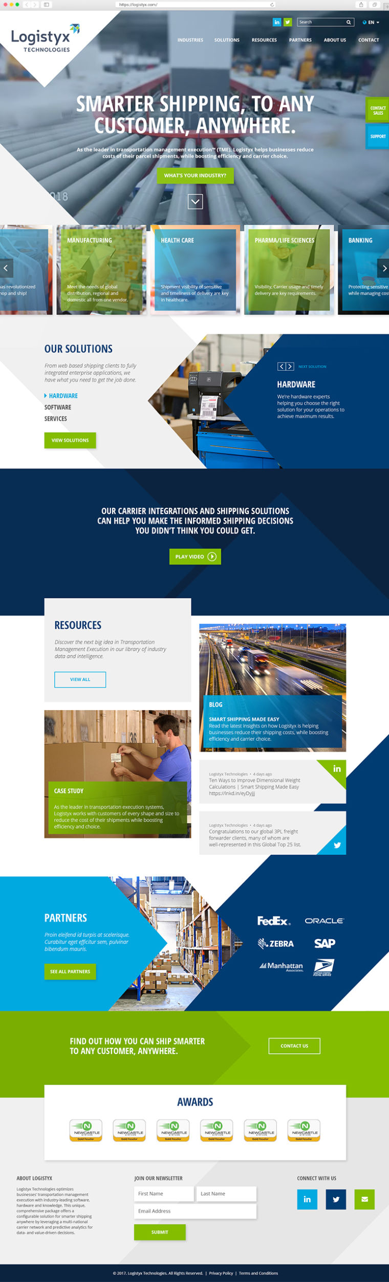 Logistyx Website Homepage Scroll