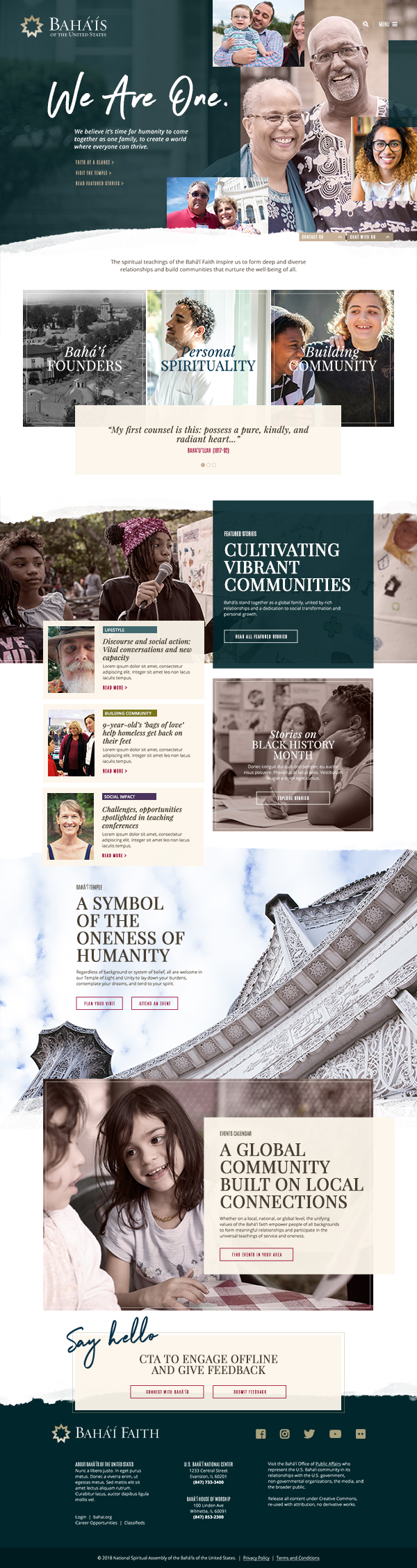 Bahai Website scroll